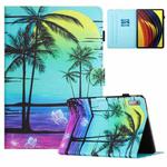 For Lenovo Tab P11 Gen 2 Colored Drawing Stitching Leather Tablet Smart Case(Coconut Tree)