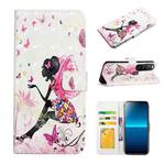 For Sony Xperia L4 Oil Embossed 3D Drawing Leather Phone Case(Flower Fairy)