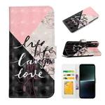 For Sony Xperia 1 V Oil Embossed 3D Drawing Leather Phone Case(Stitching Marble)