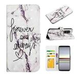 For Sony Xperia 5 Oil Embossed 3D Drawing Leather Phone Case(Words Marble)