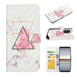 For Sony Xperia 5 Oil Embossed 3D Drawing Leather Phone Case(Triangular Marble)