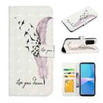 For Sony Xperia 10 IV Oil Embossed 3D Drawing Leather Phone Case(Feather)