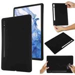 For Samsung Galaxy Tab S9 Ultra / S10 Ultra Pure Color Liquid Silicone Shockproof Tablet Case(Black)