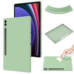 For Samsung Galaxy Tab S9+ Pure Color Liquid Silicone Shockproof Tablet Case(Green)