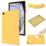 For Samsung Galaxy Tab A9+ Pure Color Liquid Silicone Shockproof Tablet Case(Yellow)