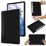 For Samsung Galaxy Tab S9 Pure Color Liquid Silicone Shockproof Tablet Case(Black)