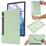 For Samsung Galaxy Tab S10 FE Pure Color Liquid Silicone Shockproof Tablet Case(Green)