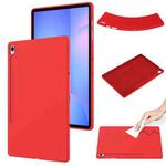 For Samsung Galaxy Tab S10 FE+ Pure Color Liquid Silicone Shockproof Tablet Case(Red)
