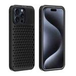 For iPhone 15 Pro Max R-JUST RJ58 Aromatherapy Metal Cooling Phone Case(Black)