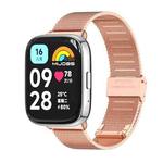 For Redmi Watch 3 Lite / Watch 3 Active Mijobs Milan Buckle Metal Watch Band(Rose Gold)