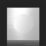 86mm Gray Aluminum Wire Drawing LED Switch Panel, Style:Blank Panel