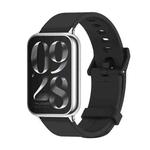 For Xiaomi Mi Band 8 Pro Mijobs Silicone Breathable Watch Band(Black Silver)
