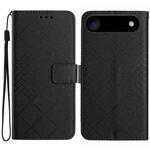For iPhone 17 Air Rhombic Grid Texture Leather Phone Case(Black)