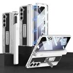 For Samsung Galaxy Z Fold5 GKK Integrated Folding Mech Shell PC Phone Case with Slide Pen Box(Silver)