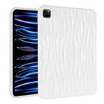 For iPad Pro 12.9 2022 / 2021 / 2020 Jelly Color Water Ripple TPU Tablet Case(White)