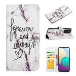 For OPPO A36 / A76 / A96 Oil Embossed 3D Drawing Leather Phone Case(Words Marble)