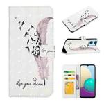 For OPPO Find X5 Lite Oil Embossed 3D Drawing Leather Phone Case(Feather)