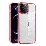 For iPhone 12 Pro Ice Color Clear Acrylic Hybrid TPU Phone Case(Transparent Pink)