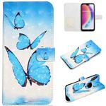 For Huawei P20 lite Oil Embossed 3D Drawing Leather Phone Case(3 Butterflies)