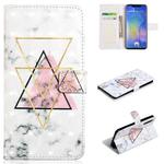 For Huawei P20 Pro Oil Embossed 3D Drawing Leather Phone Case(Triangular Marble)