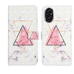 For Honor 200 Oil Embossed 3D Drawing Leather Phone Case(Triangular Marble)