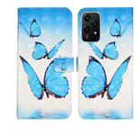 For Honor 200 Lite Global Oil Embossed 3D Drawing Leather Phone Case(3 Butterflies)