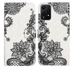 For Honor 200 Lite Global Oil Embossed 3D Drawing Leather Phone Case(Lace Flower)