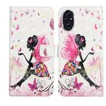 For Honor 200 Pro Oil Embossed 3D Drawing Leather Phone Case(Flower Fairy)