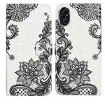 For Honor 200 Pro Oil Embossed 3D Drawing Leather Phone Case(Lace Flower)