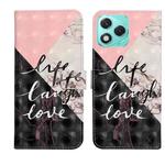 For Honor 400 Lite Global Oil Embossed 3D Drawing Leather Phone Case(Stitching Marble)