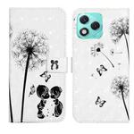 For Honor 400 Lite Global Oil Embossed 3D Drawing Leather Phone Case(Couple Dandelion)