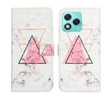 For Honor 400 Lite Global Oil Embossed 3D Drawing Leather Phone Case(Triangular Marble)