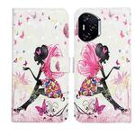 For Honor 400 Pro Global 160.8mm Oil Embossed 3D Drawing Leather Phone Case(Flower Fairy)