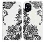 For Honor 400 Pro Global 160.8mm Oil Embossed 3D Drawing Leather Phone Case(Lace Flower)