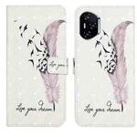 For Honor 400 Pro Global 160.8mm Oil Embossed 3D Drawing Leather Phone Case(Feather)