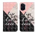 For Honor 400 Global 156.5mm Oil Embossed 3D Drawing Leather Phone Case(Stitching Marble)