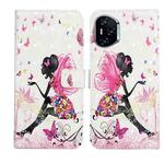 For Honor 400 Global 156.5mm Oil Embossed 3D Drawing Leather Phone Case(Flower Fairy)