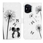 For Honor 400 Global 156.5mm Oil Embossed 3D Drawing Leather Phone Case(Couple Dandelion)