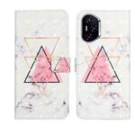 For Honor 400 Global 156.5mm Oil Embossed 3D Drawing Leather Phone Case(Triangular Marble)