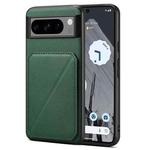 For Google Pixel 8 Pro Denior Calf Texture Holder Electroplating Phone Case(Green)