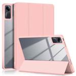 For Xiaomi Redmi Pad SE Acrylic 3-Fold Solid Color Smart Leather Tablet Case(Pink)