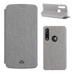 For Motorola Moto G Power ViLi Magnetic Suction Shockproof TPU + PU Horizontal Flip Protective Case with Card Slot & Holder(Grey)