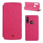 For Motorola Moto G Power ViLi Magnetic Suction Shockproof TPU + PU Horizontal Flip Protective Case with Card Slot & Holder(Rose Red)