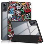 For Xiaomi Redmi Pad SE Acrylic 3-Fold Painted Smart Leather Tablet Case(Graffiti)