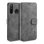 For Samsung Galaxy A21 (EU Version) DG.MING Retro Oil Side Horizontal Flip Case(Grey)
