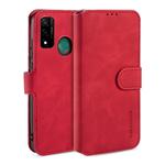 For Huawei P Smart 2020 DG.MING Retro Oil Side Horizontal Flip Case(Red)
