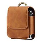 Skin Feel Leather Texture Waist Hanging Phone Case(Brown)