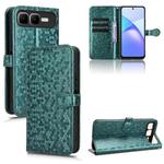 For Infinix Smart 10 Plus 4G Honeycomb Dot Texture Leather Phone Case(Green)