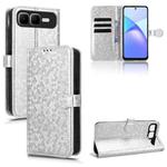 For Infinix Smart 10 Plus 4G Honeycomb Dot Texture Leather Phone Case(Silver)
