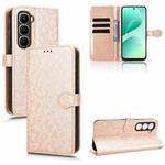 For Infinix Hot 60i 4G / Hot 60 5G Honeycomb Dot Texture Leather Phone Case(Gold)